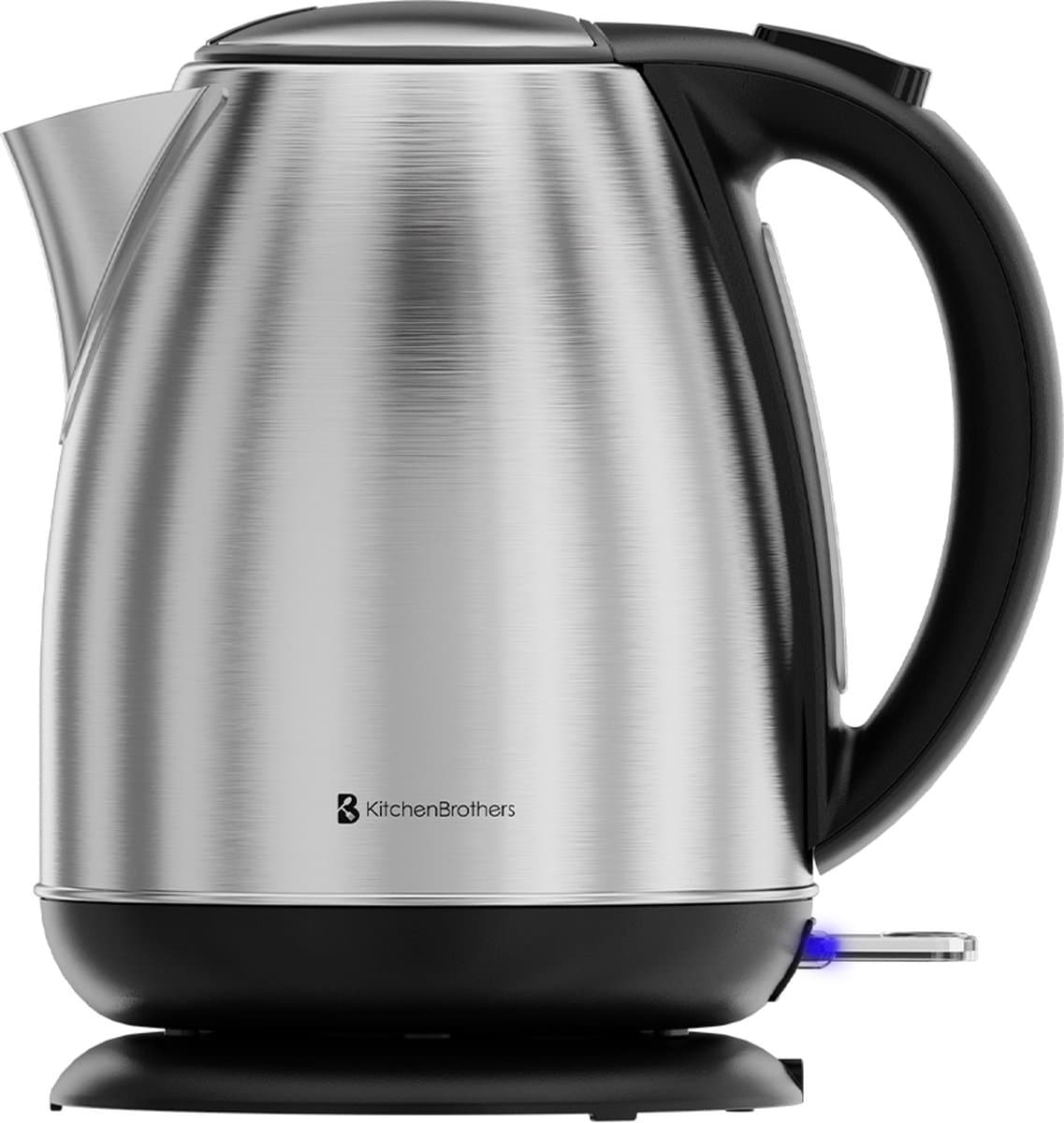 KitchenBrothers Waterkoker - Elektrisch - 1,7L - PFAS- & BPA-vrij - Met Kalkfilter - RVS