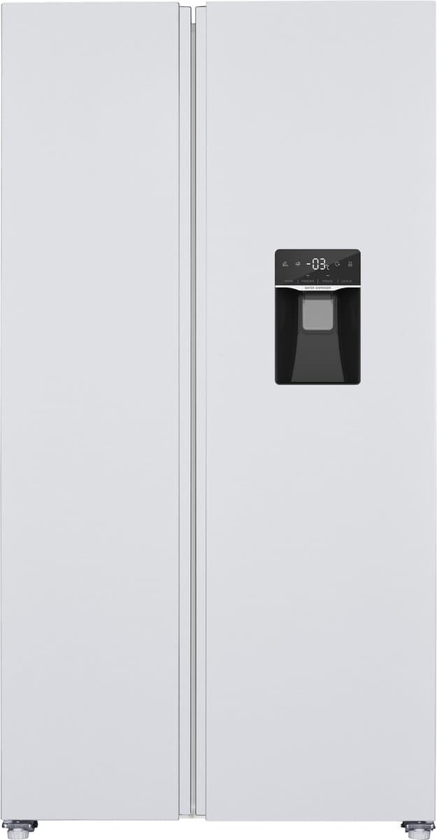 Exquisit SBS146-WS-041EW - Amerikaanse koelkast - Waterdispenser - Display - 5 Jaar Garantie - No Frost - 439 liter - Wit