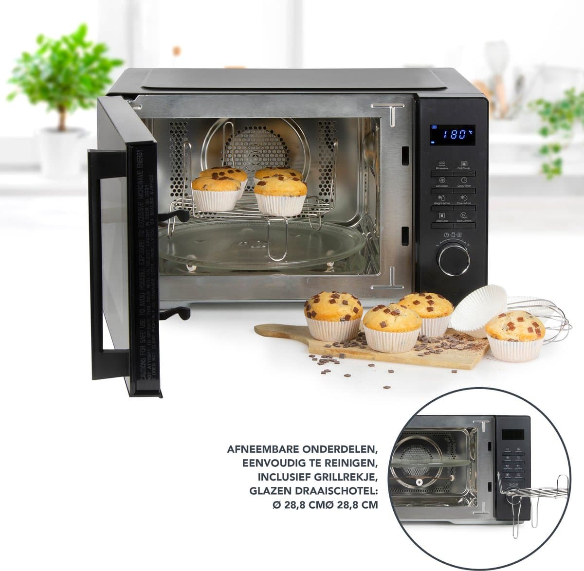 DOMO DO22301C - Combi-microgolfoven - 23 L