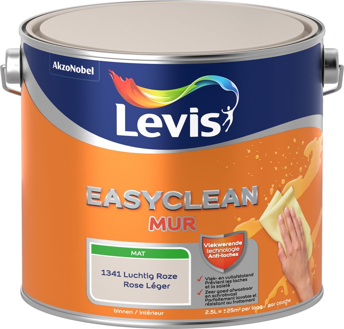 Levis - Easyclean Mur Mat - Luchtig Roze - 2,5 L