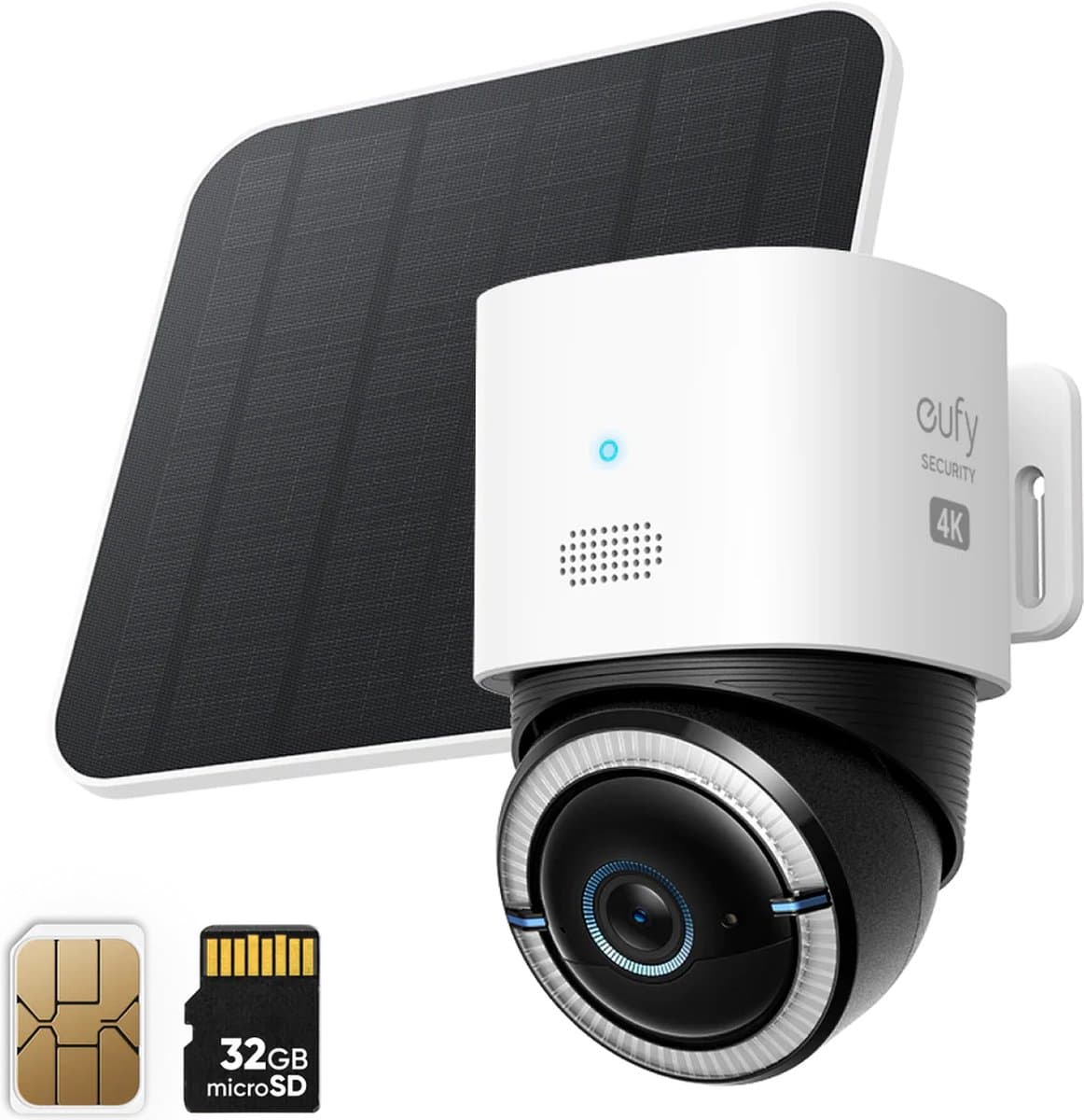 eufy Security Buitencamera S330 4G LTE – Outdoor Cam - 4K UHD – Pan & Tilt – Zonnepaneel – AI Tracking – Inclusief SIM-kaart
