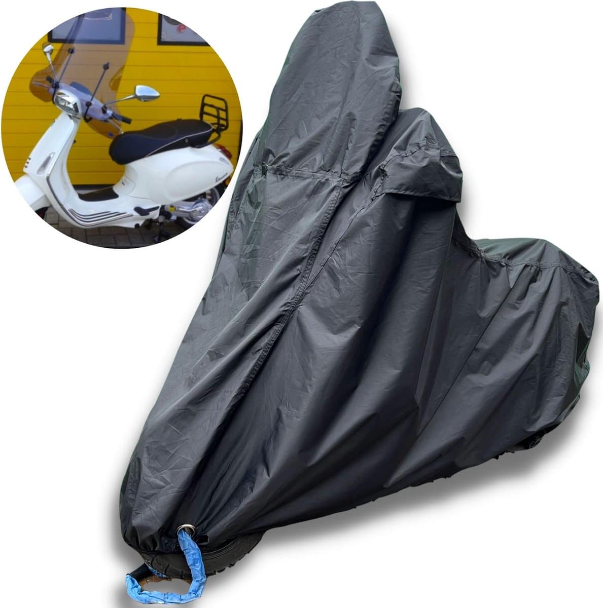 Scooterhoes met windscherm - maat L - waterdicht - scooter hoes - voor Vespa, Fiddle, Peugeot, Piaggio
