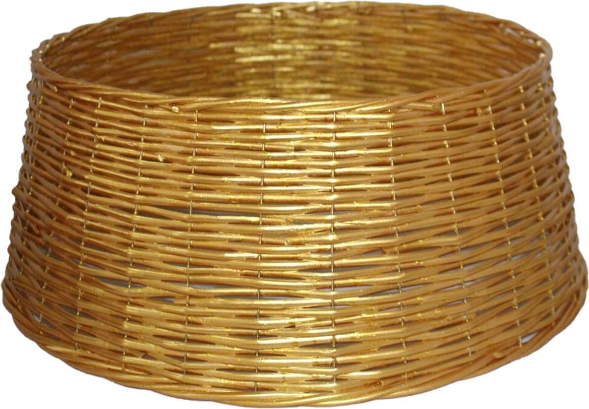 Gerimport Kerstboommand - goud - D58 x H24 - hout - voor kerstboom 210 cm