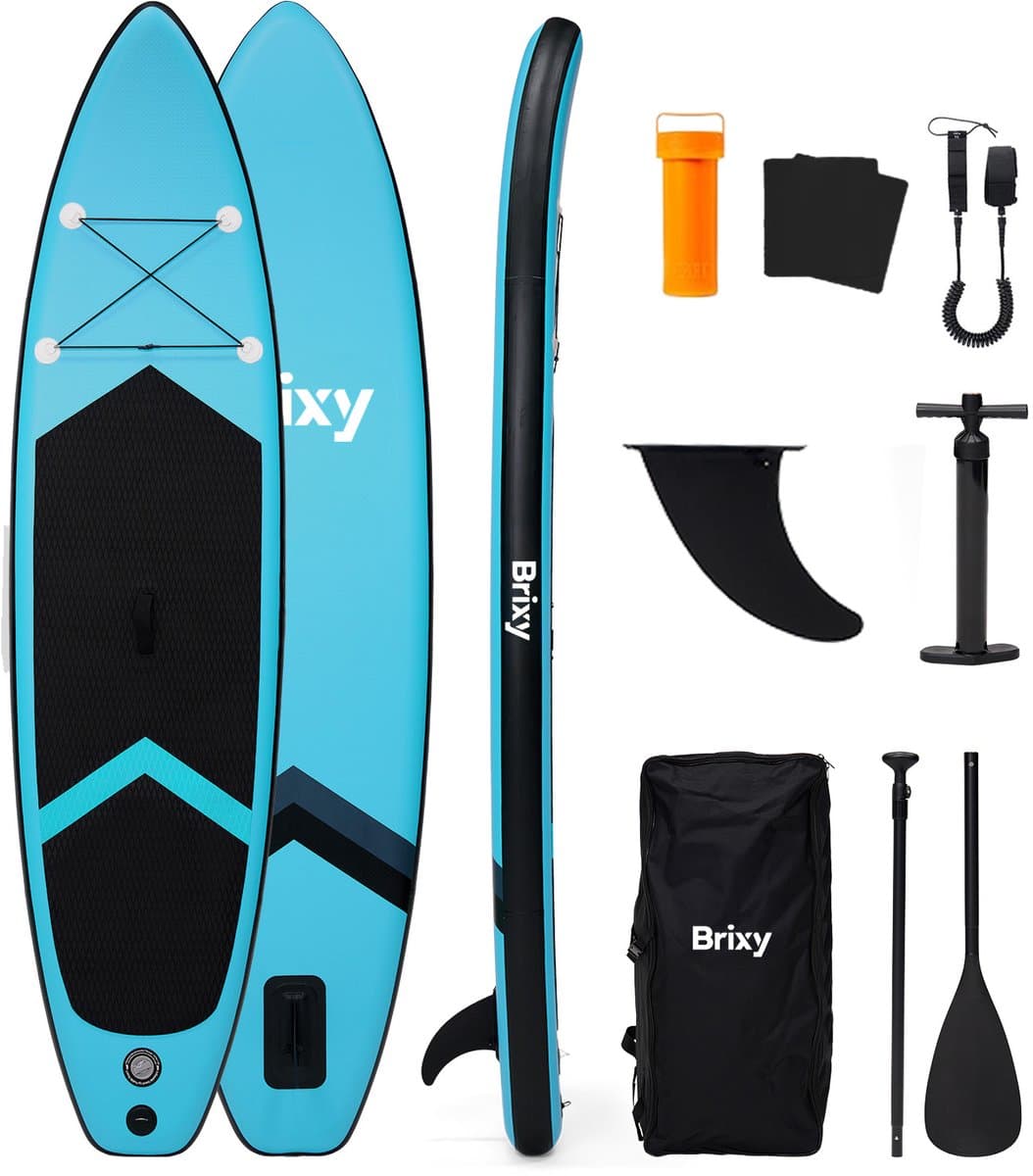 Brixy SUP Board - Opblaasbaar Paddle Board - Complete Set - 320 cm - Max. 150 kg - Turquoise
