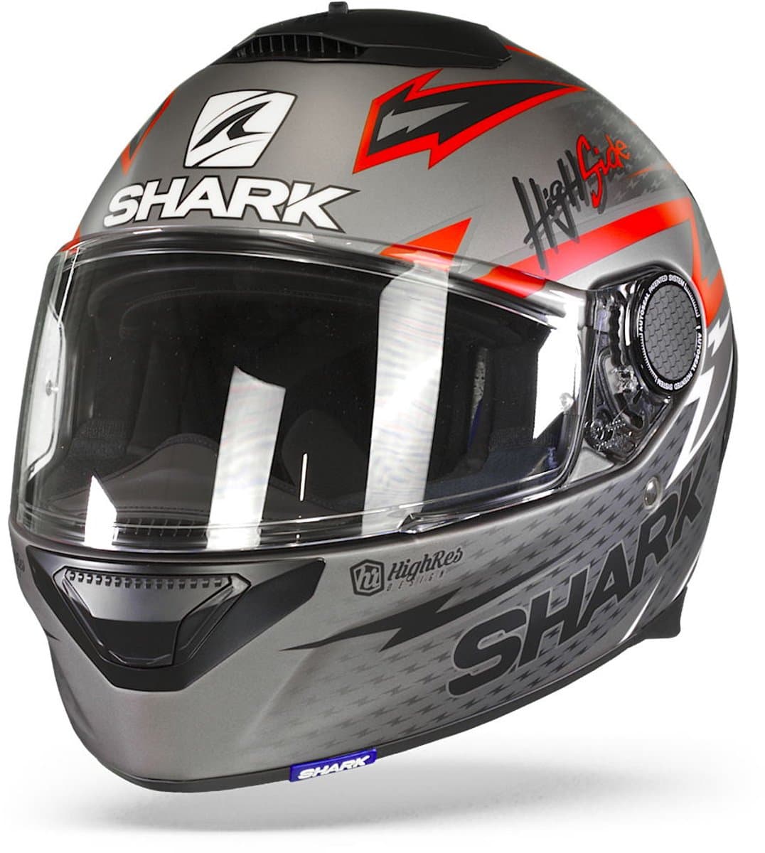 SHARK SPARTAN 1.2 ADRIAN PARASSOL Motorhelm integraalhelm Mat Antraciet Rood - Maat S