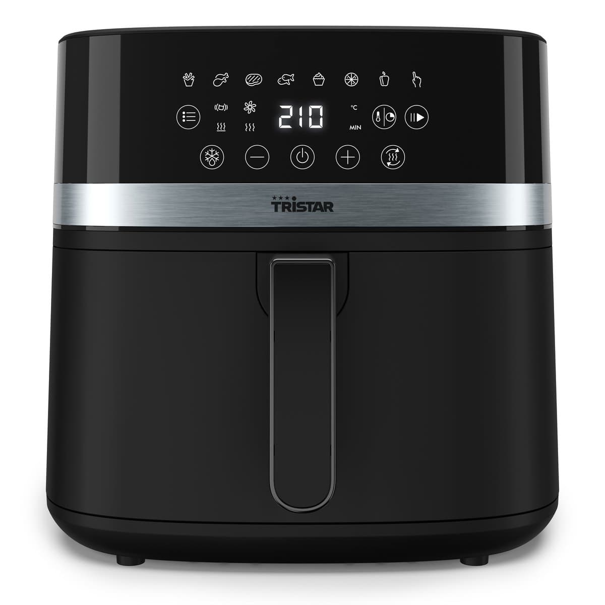 Tristar Airfryer FR-9418 - 8L - Grote Capaciteit XXL - PFAS Vrij - 7 programma's - Warmhoudfunctie - 2000 Watt