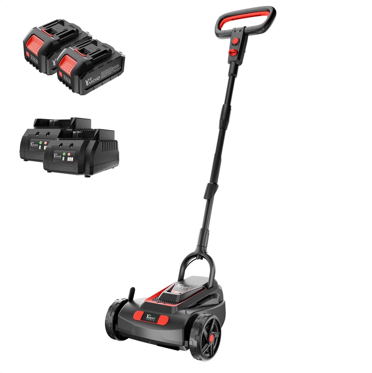 YARDIO Tools® - Grasmaaier Elektrisch - Grasmaaier Accu - Handmaaier - 220mm maaibreedte - 21v incl. 2x 4.0a Accu en Snellader - tot 100m2 - EasyMow 220 - EasyMow220-2x-4.0aBAT