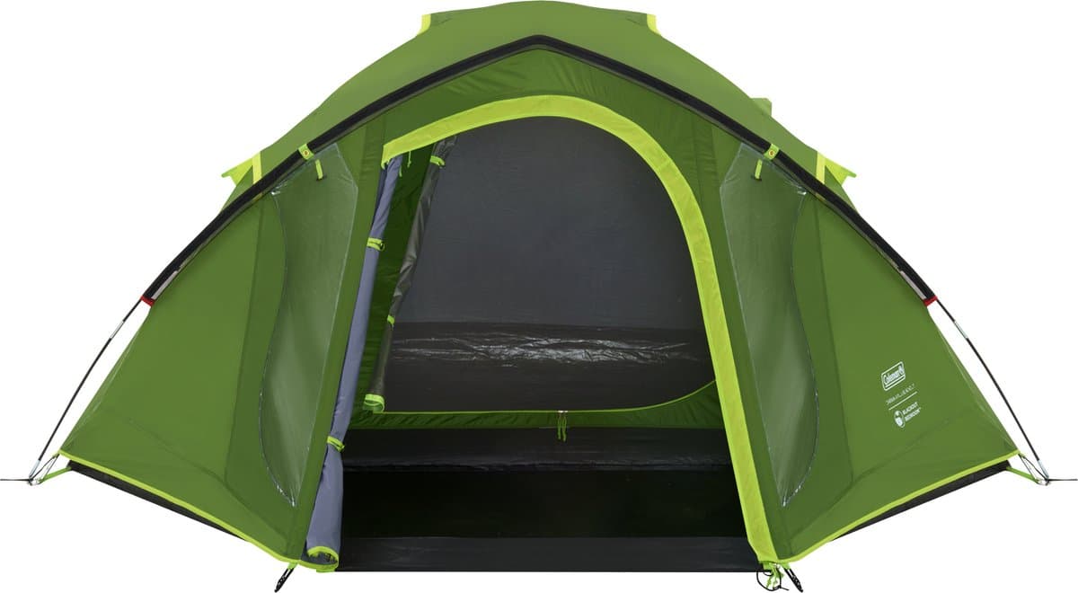 Coleman Darwin 4 Plus Blackout familietent – 4 persoons tent – verduisterende tent – waterdicht - groen