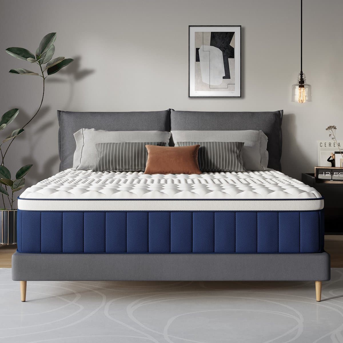 Matras 90x200 tweepersoons - 25cm - Pocketvering Matras - 7-Zones - Orthopedisch - Anti-Allergie - Traagschuim - Gemiddelde Stevigheid
