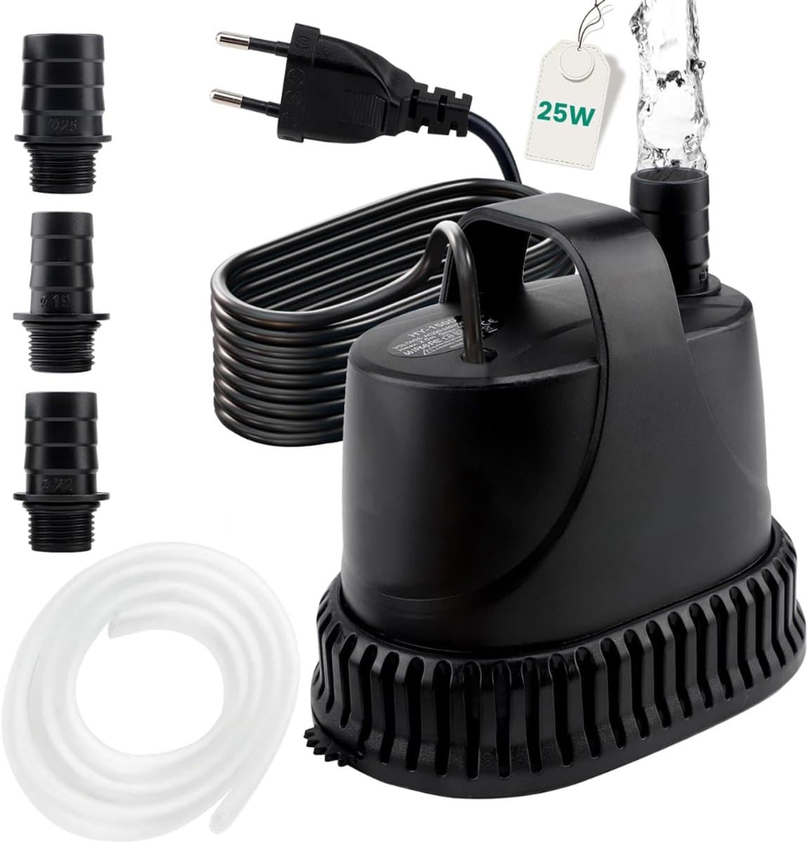 HEZIVO® Regentonpomp - Bewateringspomp Regenton - Tuinpomp - Dompelpomp - 25 W - 2500 l/u