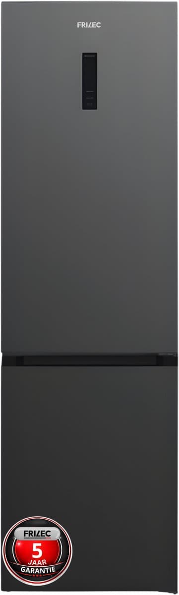 Frilec BONN388-NFD-040ADG - Koelvriescombinatie - Zuinig A-Label - 201 cm Hoog - Display - Fast Freeze - Multiflow - 5 Jaar Garantie - 377L - No Frost - Dark Grey