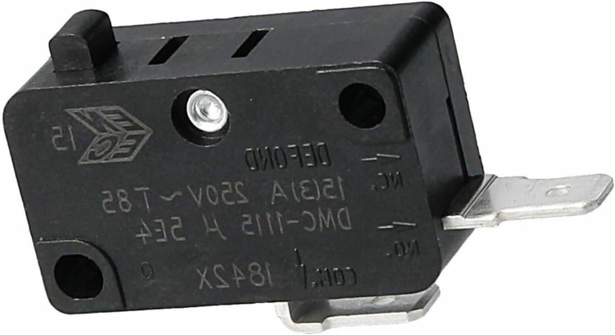 Microswitch Stoomstation - Vervangingsonderdeel - Stoomstrijken - Precisie Pasvorm - 38x22x10mm - Zwart