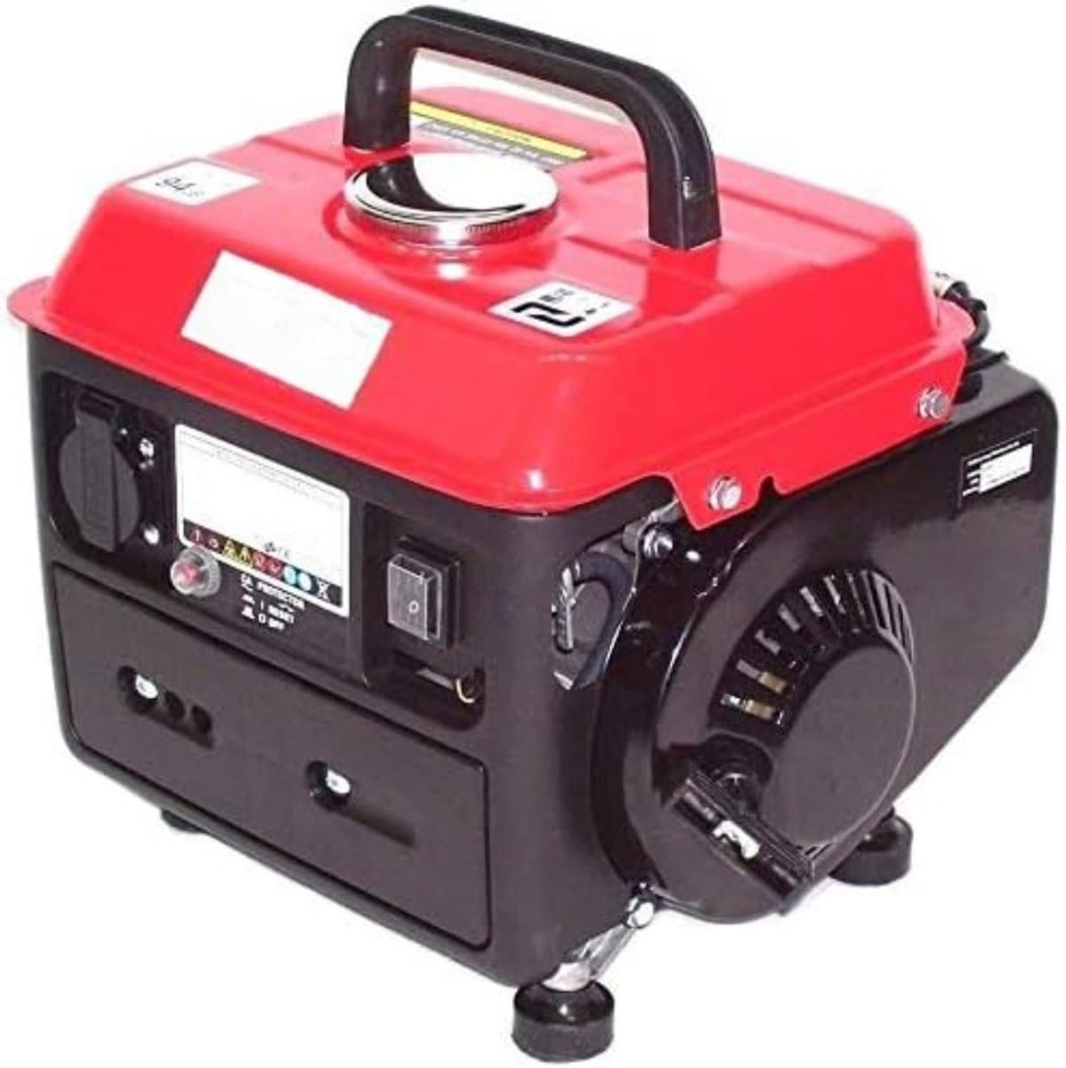 YOR® Stroomgenerator - Zonne Energiegenerator - Benzinegenerator - Zwart/Rood - 39cm x 35cm x 36cm