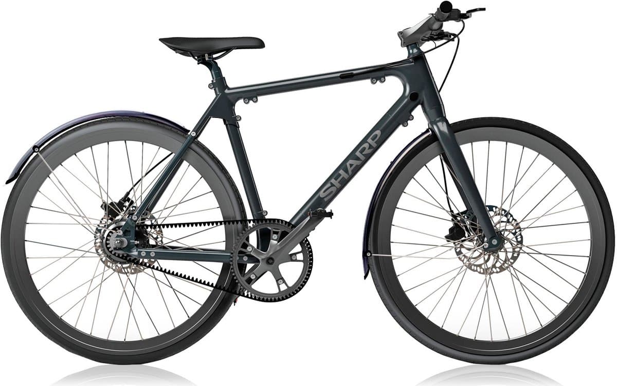 Sharp Milano RS08 e-bike 7Ah 1sp beltdrive naked bike zwart riemaandrijving 28 inch 53 cm