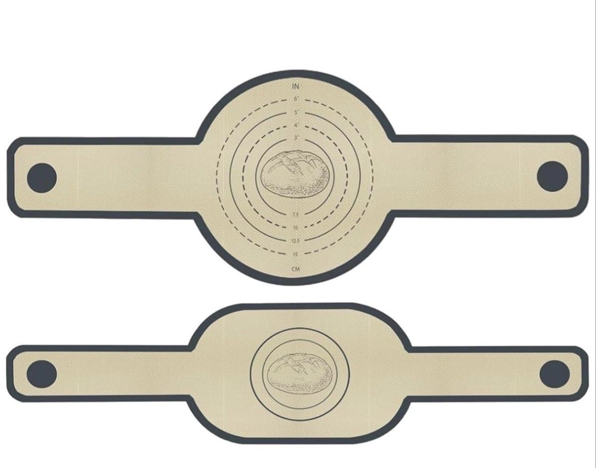 Lange Handvatten Deeg Mat - sling bakmat - 2 stuks - Multifunctionele siliconen bakmat - Herbruikbare Nederlandse Ovenvoering - brood-Sling siliconen bakmat - Broodbakmat - voor gebruik in ovens en magnetrons - Brood Bakken Mat