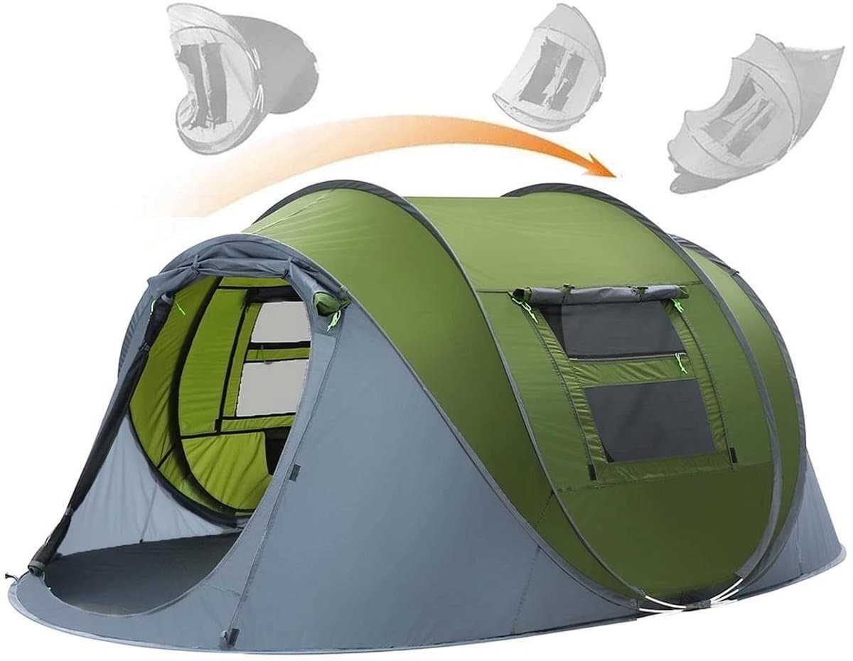 Everyday Elegance Pop-Up tent- Ruim, waterdicht (2000MM) & Binnen 2 Seconden Opgezet - geschikt voor 2 Personen