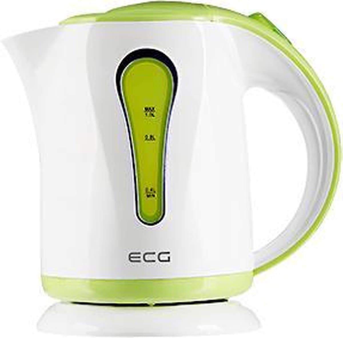 Electro Center waterkoker, 1 liter, kunststof, wit - lichtgroen