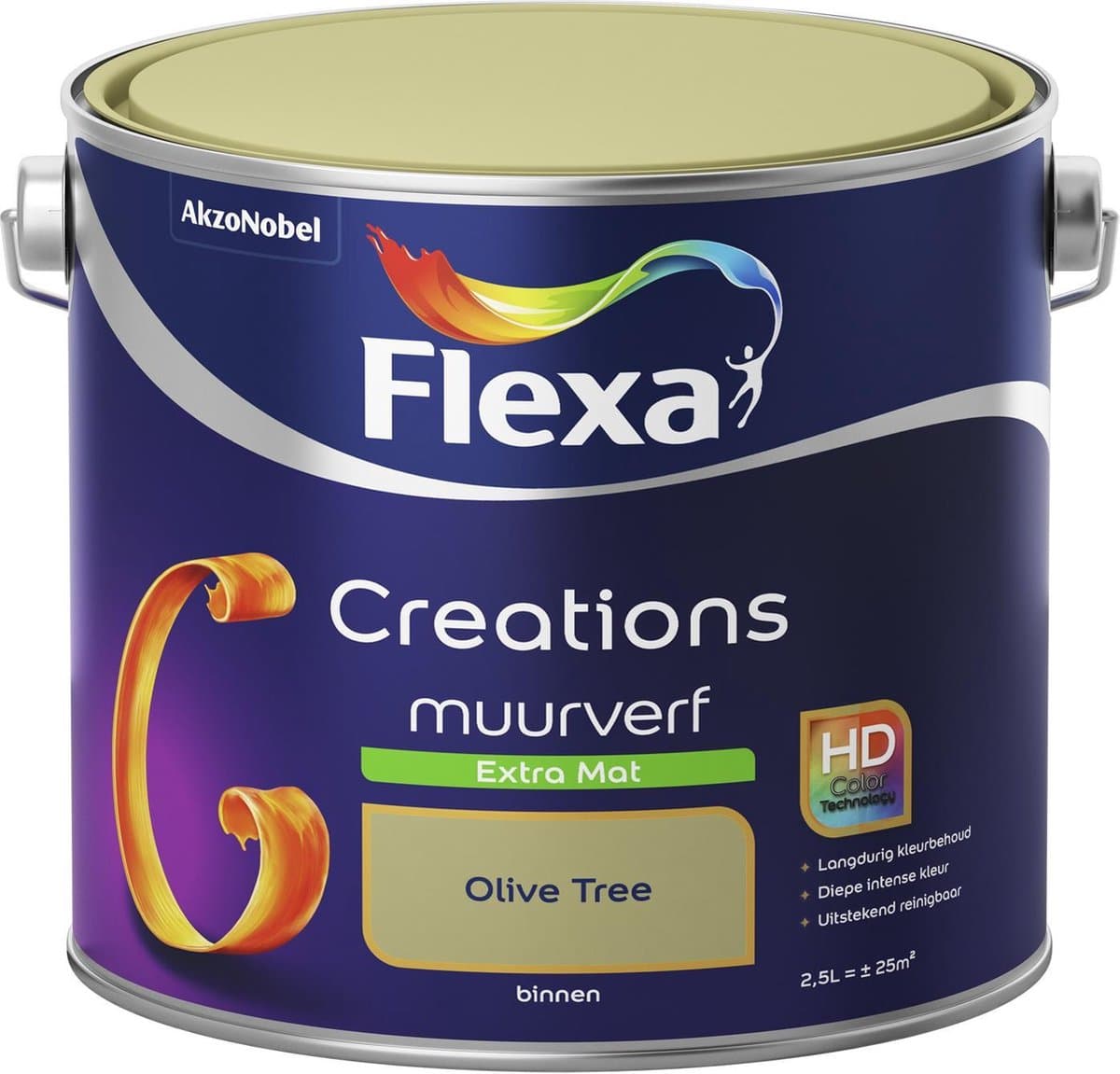 Flexa - Creations - Muurverf - Extra Mat - Olive Tree - 2,5 liter