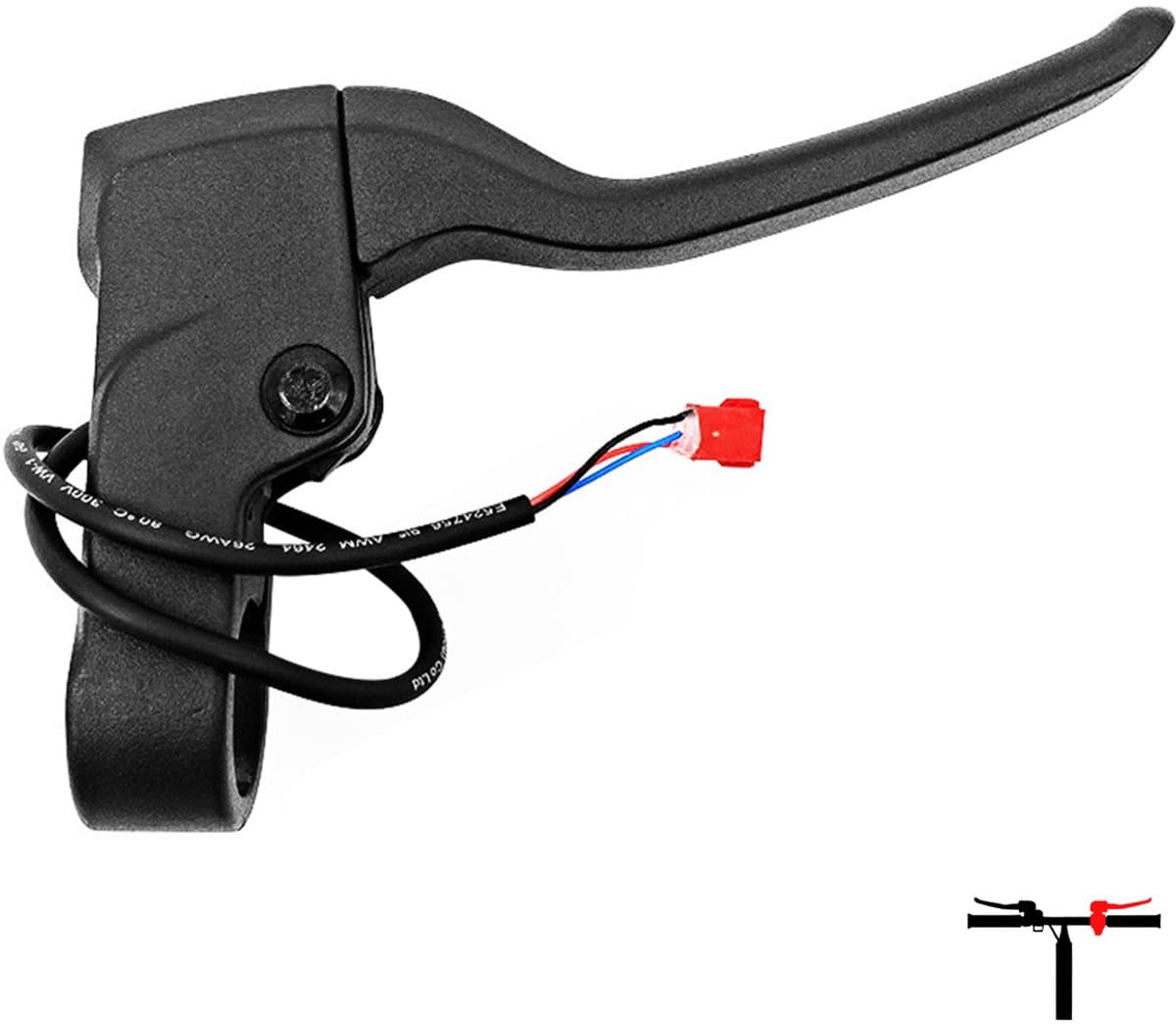 Avizar Rechter Remhendel Scooter Niu KQi2 met Sensor en Robuuste Kabel, Zwart