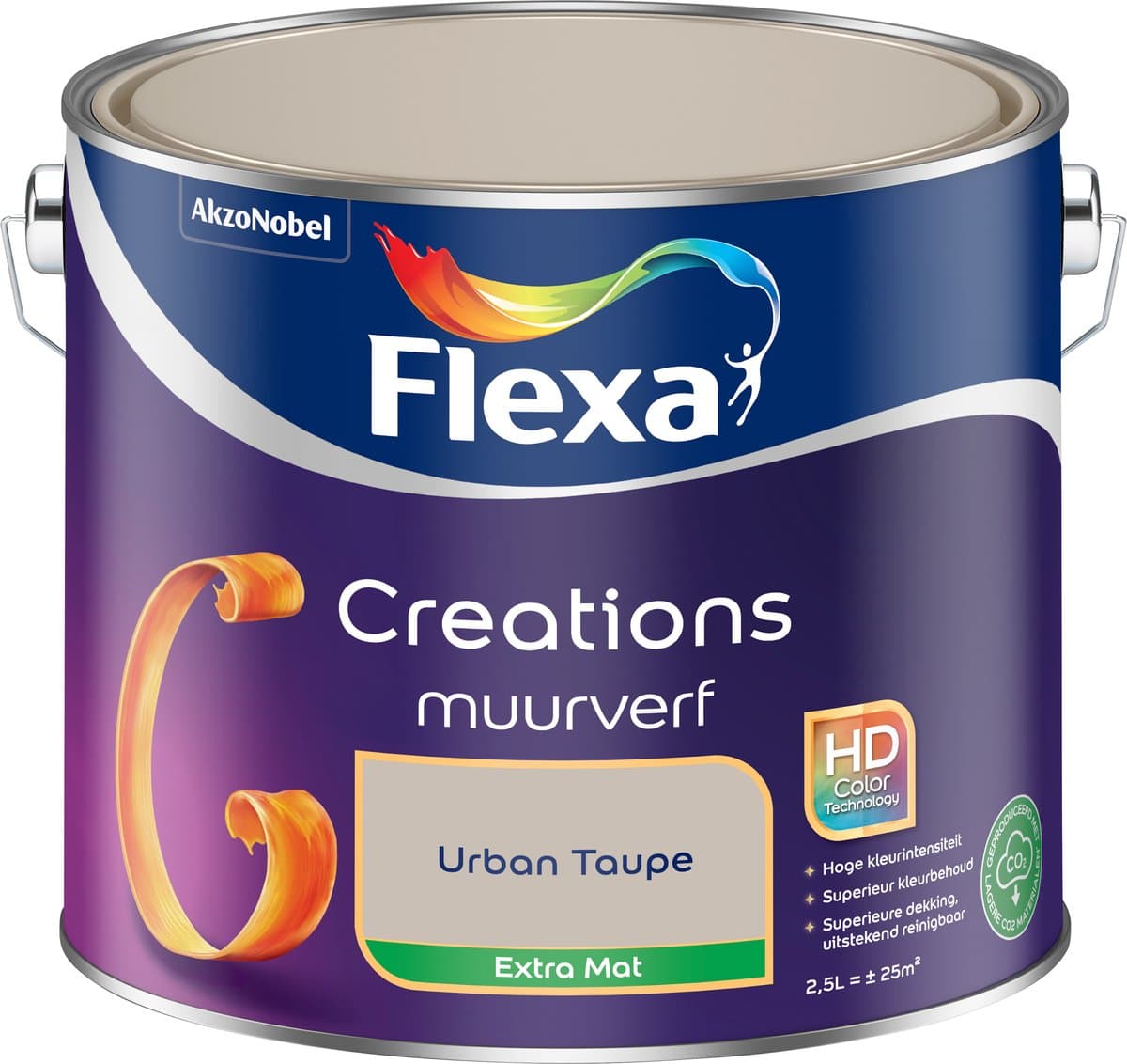Flexa - Creations Muurverf Extra Mat - Urban Taupe - 2,5 L