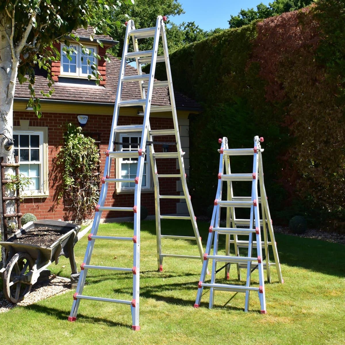 BPS Telescopische Multifunctionele Ladder – 6,40 m – Opsteekladder/Reformladder/Trapladder – Zwaar Aluminium Vouwladder – EN131 Gecertificeerd