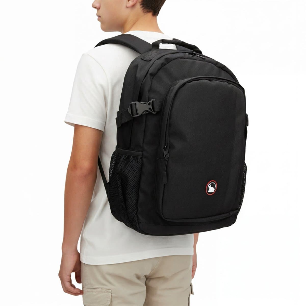Laptop Rugzak 17 Inch - Waterafstotende Weekendtas 16l - Rugtas 42x34x18 - Waterdichte Reistas - Comfortabele Schooltas voor Jongens & Meisjes - Laptop Tas - Travel Bag - Compact Formaat voor Heren & Dames - Backpack - Zwart - Leonardo