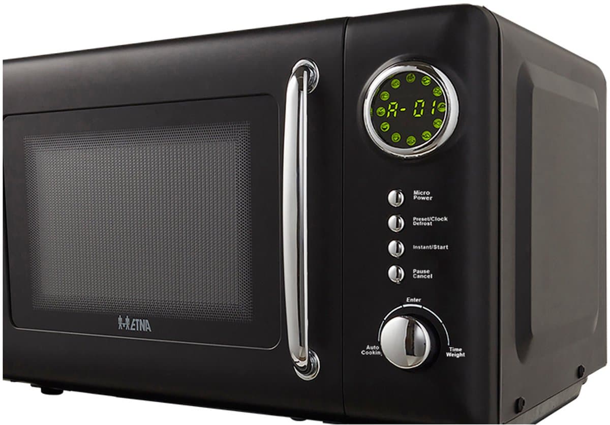 ETNA SMV620ZWA Retro Magnetron - 20 liter - Compact, Stijlvol en Efficiënt met 12 Automatische Programma's