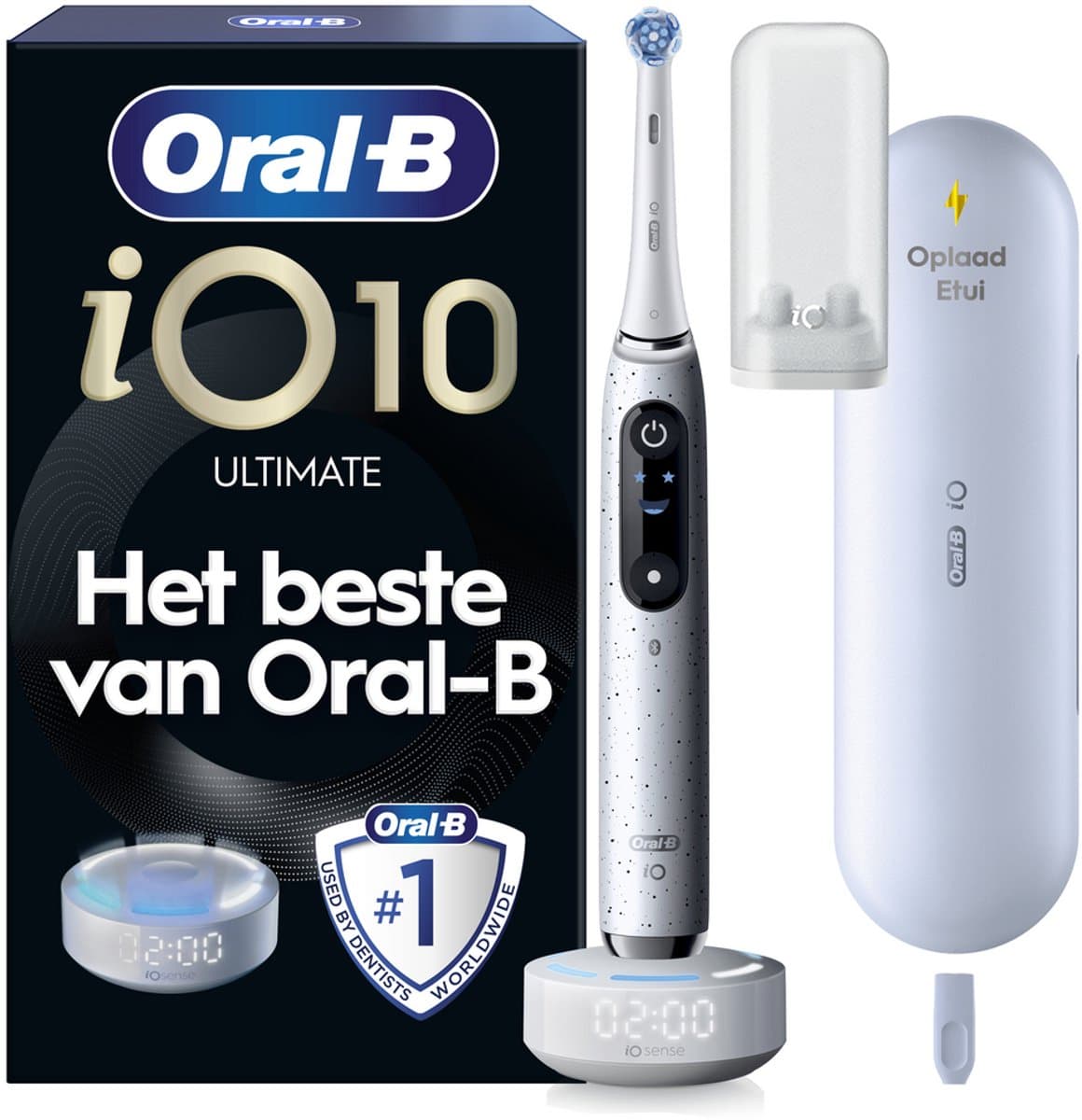 Oral-B iO 10 Elektrische Tandenborstel - Wit - Ontworpen Door Braun