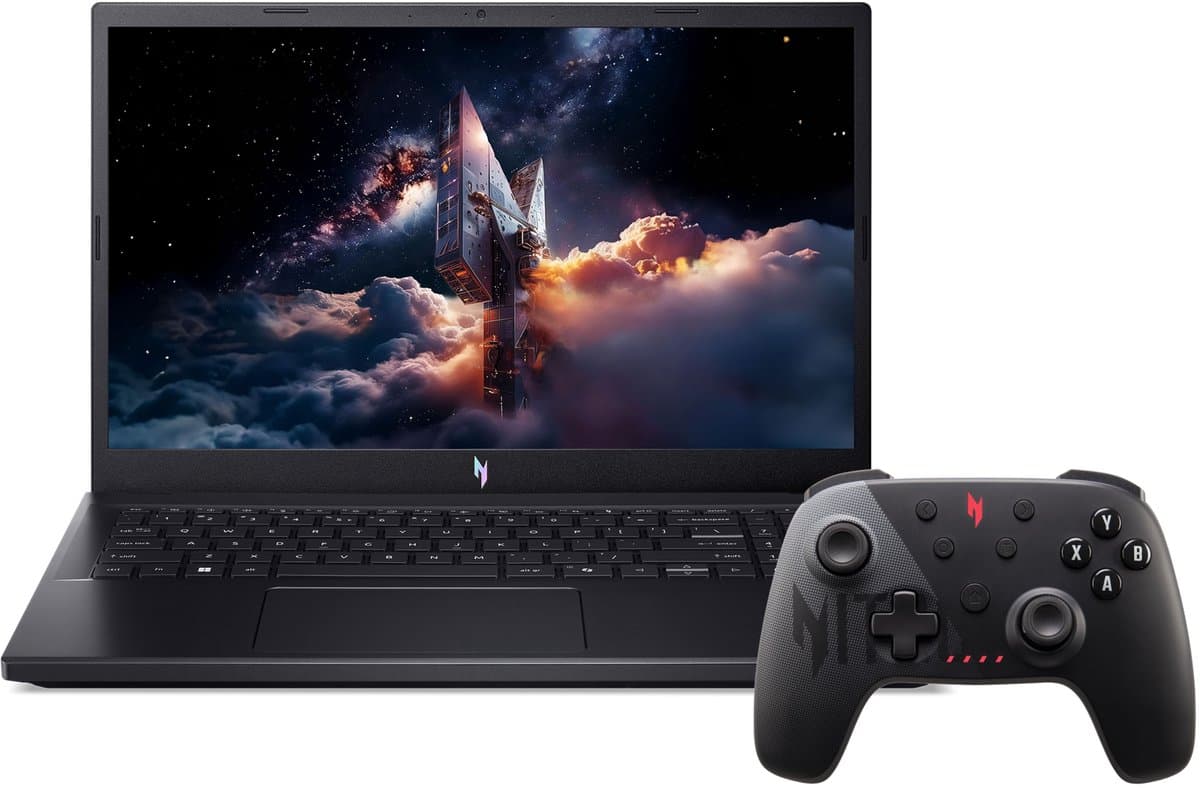 Acer Nitro V 15 AI ANV15-42-R51R - Gaming Laptop - 15.6 inch 165Hz – Ryzen 7 - 32GB - 1TB SSD - RTX 4050 - Zwart - inclusief Nitro Wireless Controller