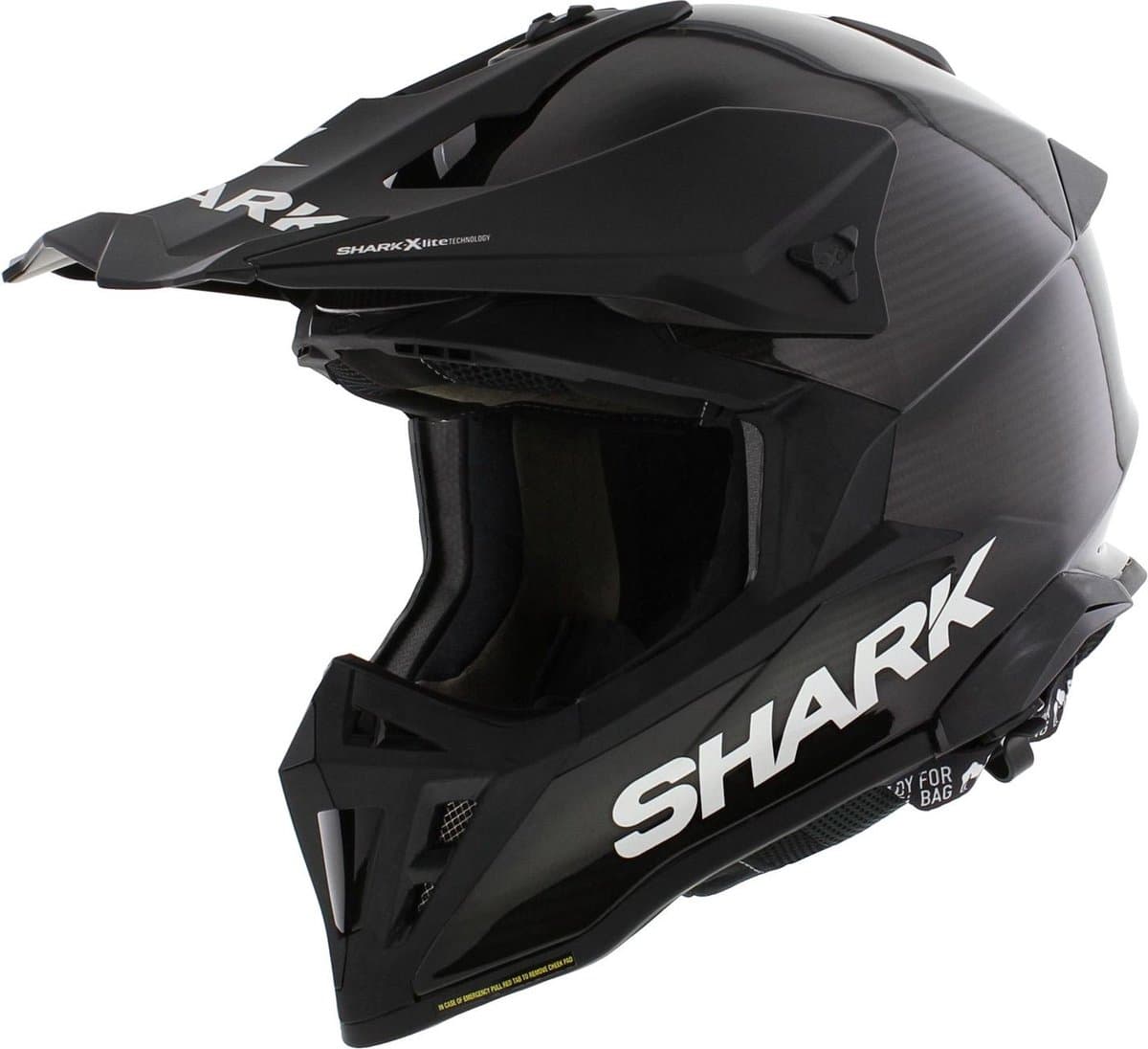 SHARK VARIAL RS CARBON SKIN Motorhelm crosshelm Carbon Wit Carbon - Maat L