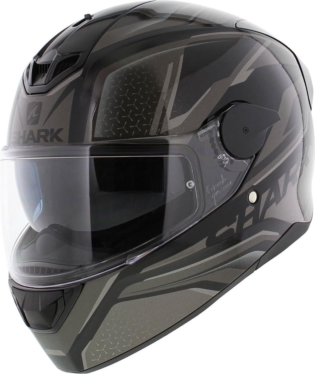 SHARK D-SKWAL 2 DAVEN Motorhelm integraalhelm Zwart Antraciet Zilver - Maat XS