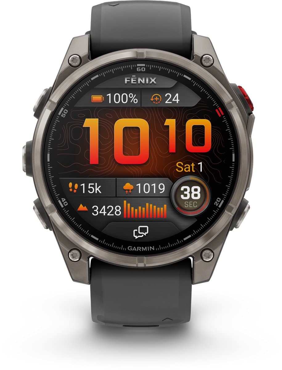 Garmin fenix 8 Pro - Smartwatch - 47 mm - AMOLED - Ingebouwde inReach® technologie - LTE connectiviteit - Tot 15 dagen batterijduur - Titanium