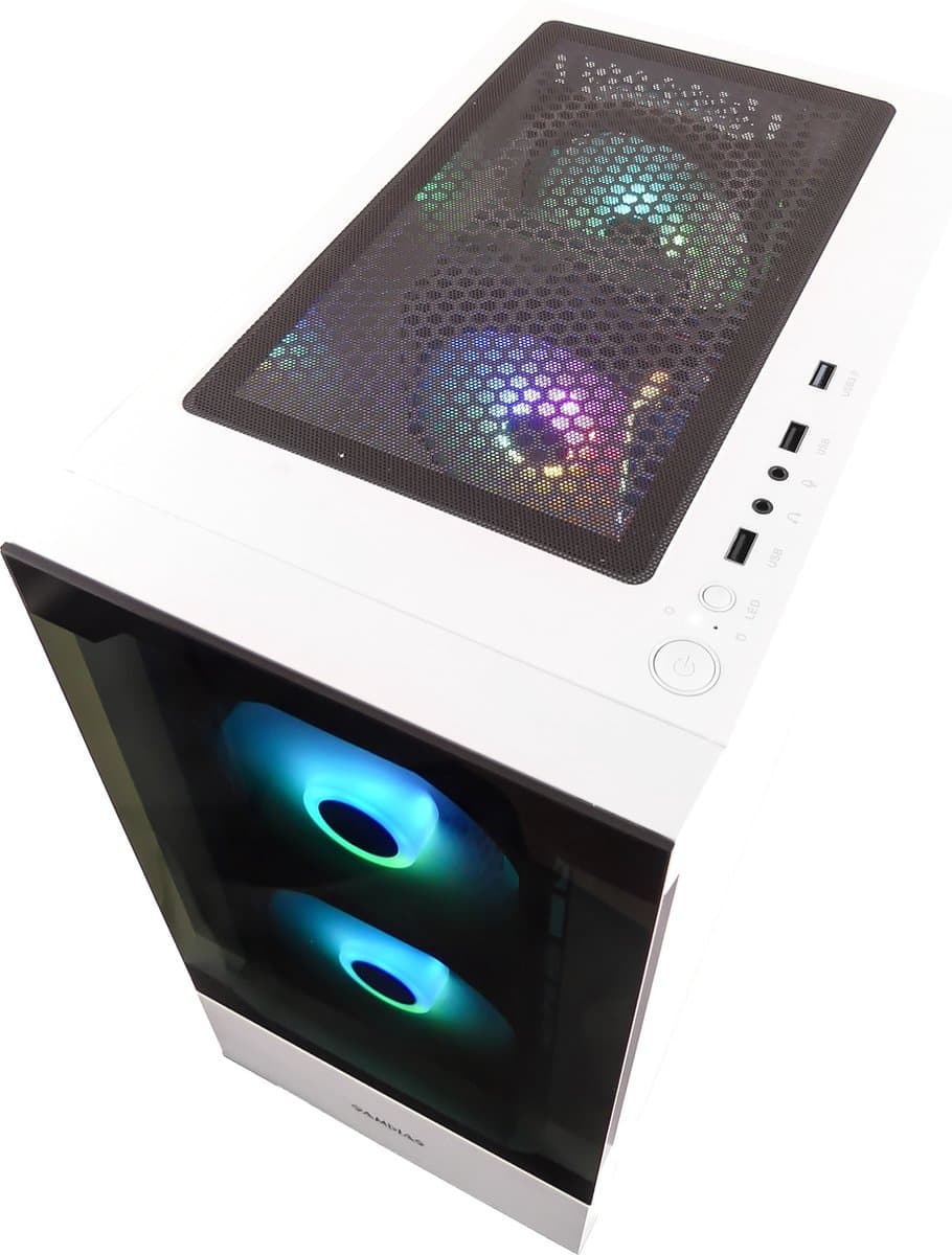 AMD Ryzen 5 7600X RGB DDR5 High-End RTX 5060 Ti Game PC Wit / Gamdias ELITE E3 WHITE Gaming Computer - 32GB RGB RAM - 1TB M2.0 SSD - Wifi - Bluetooth
