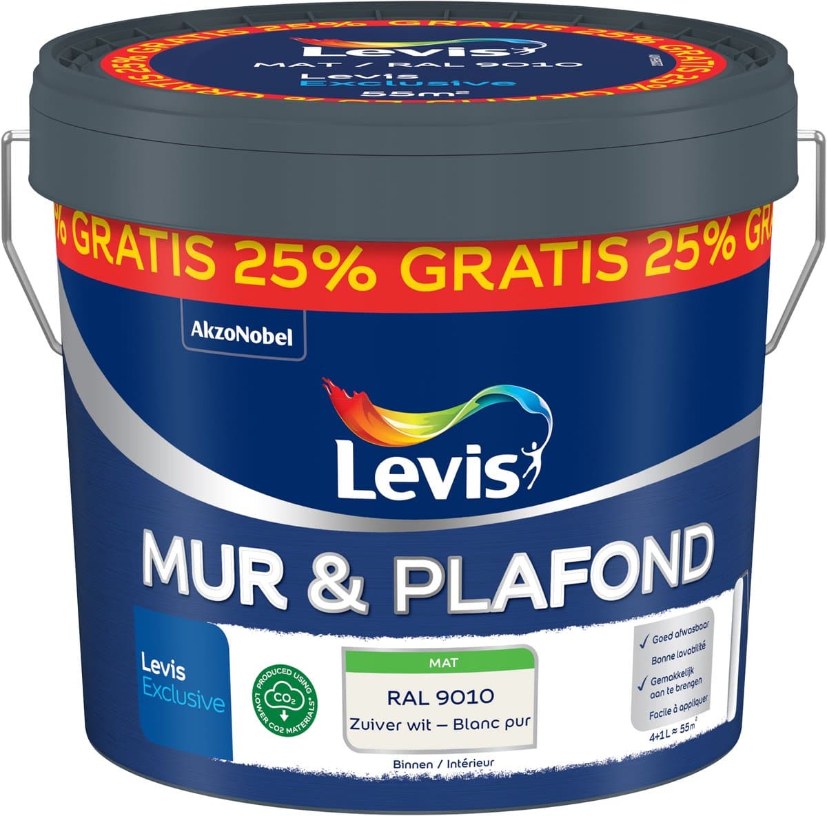 Levis - Mur & Plafond - Ral 9010 - 5 L