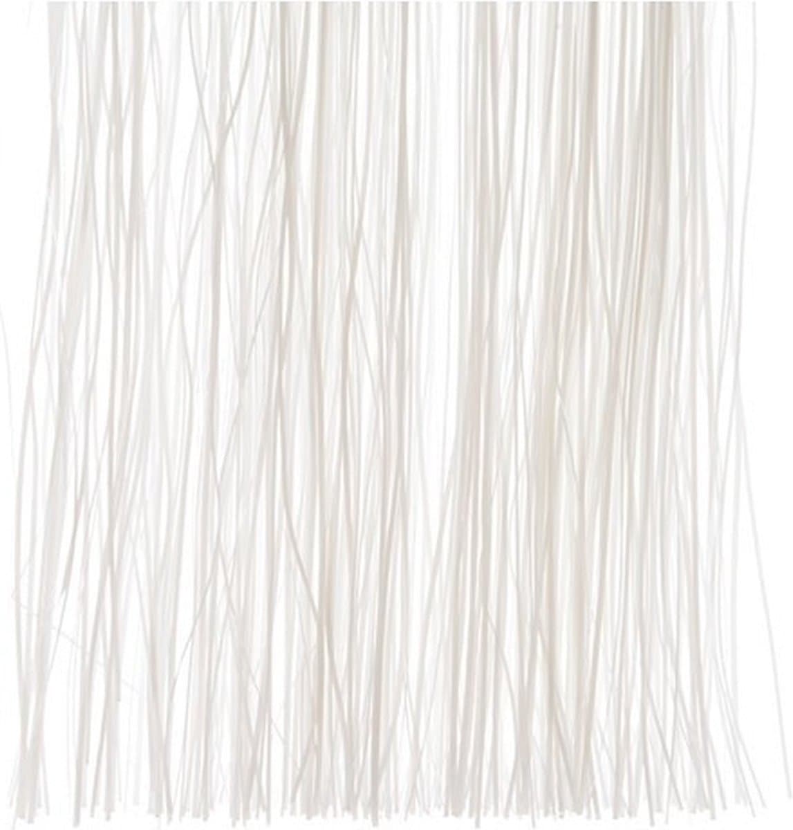 Lametta kerstslinger winter wit 50 cm - engelenhaar/folie slierten - Winter witte kerstboom versieringen