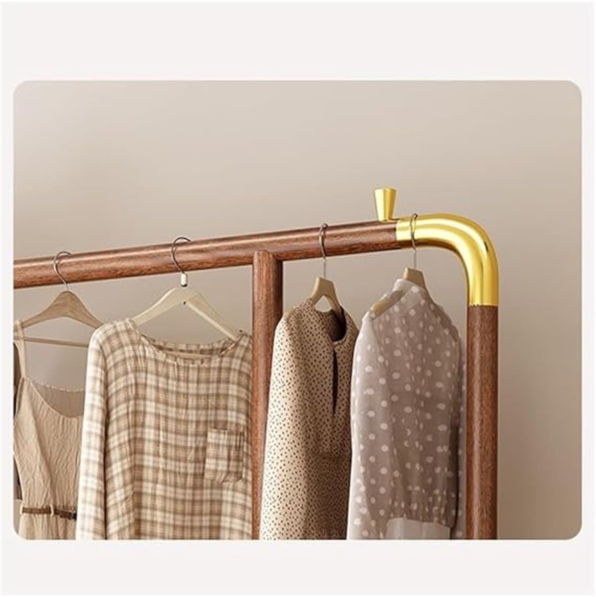 Staande Garderoberek Kapstok met Schoenenrek en Hoedenplank – Massief Houten Multifunctioneel Kledingrek voor Hal, Entree en Slaapkamer – Ruimtebesparende Entryway Organizer – 10 x 10 x 10 mm