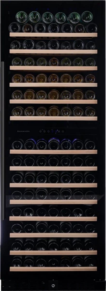 Dunavox Grande-181 Wijnkoelkast DX-181.490DMBK 2 Zones Mat Zwart Mat Zwart