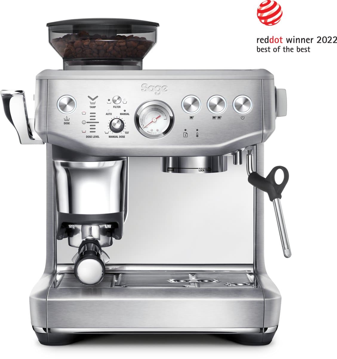 Sage the Barista Impress Stainless Steel SES876BSS - Pistonmachine - Assisted Tamping