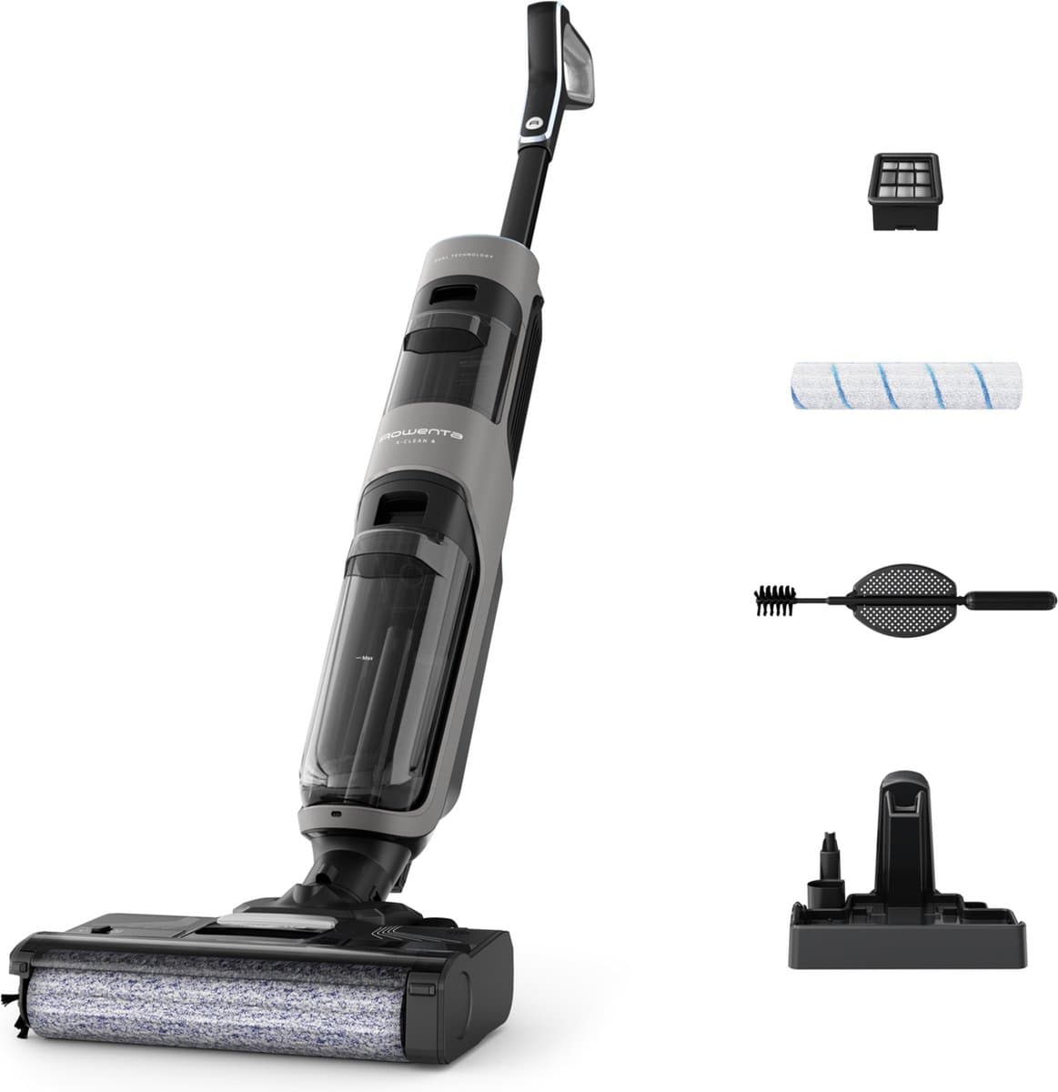 Rowenta X-Clean 4 GZ5036 - 2-in-1 - Vloerreiniger - Stofzuiger & dweil in 1 - 50 min gebruikstijd - Zelfreinigend