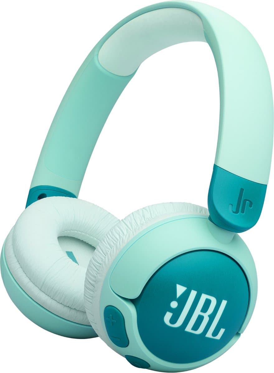 JBL JR 320BT - Draadloze Kinderkoptelefoon - Koptelefoon Kind - Bluetooth - Veilig Volume 85 dB - On ear - Kinder Hoofdtelefoon met Microfoon - 50 uur batterij - Voor Tablet, Laptop, School & Online Les - Turquoise