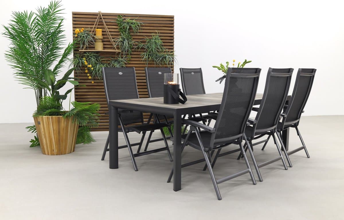 Hartman Salvatore/Kings 220x100 cm. verstelbare 6-persoons tuinset