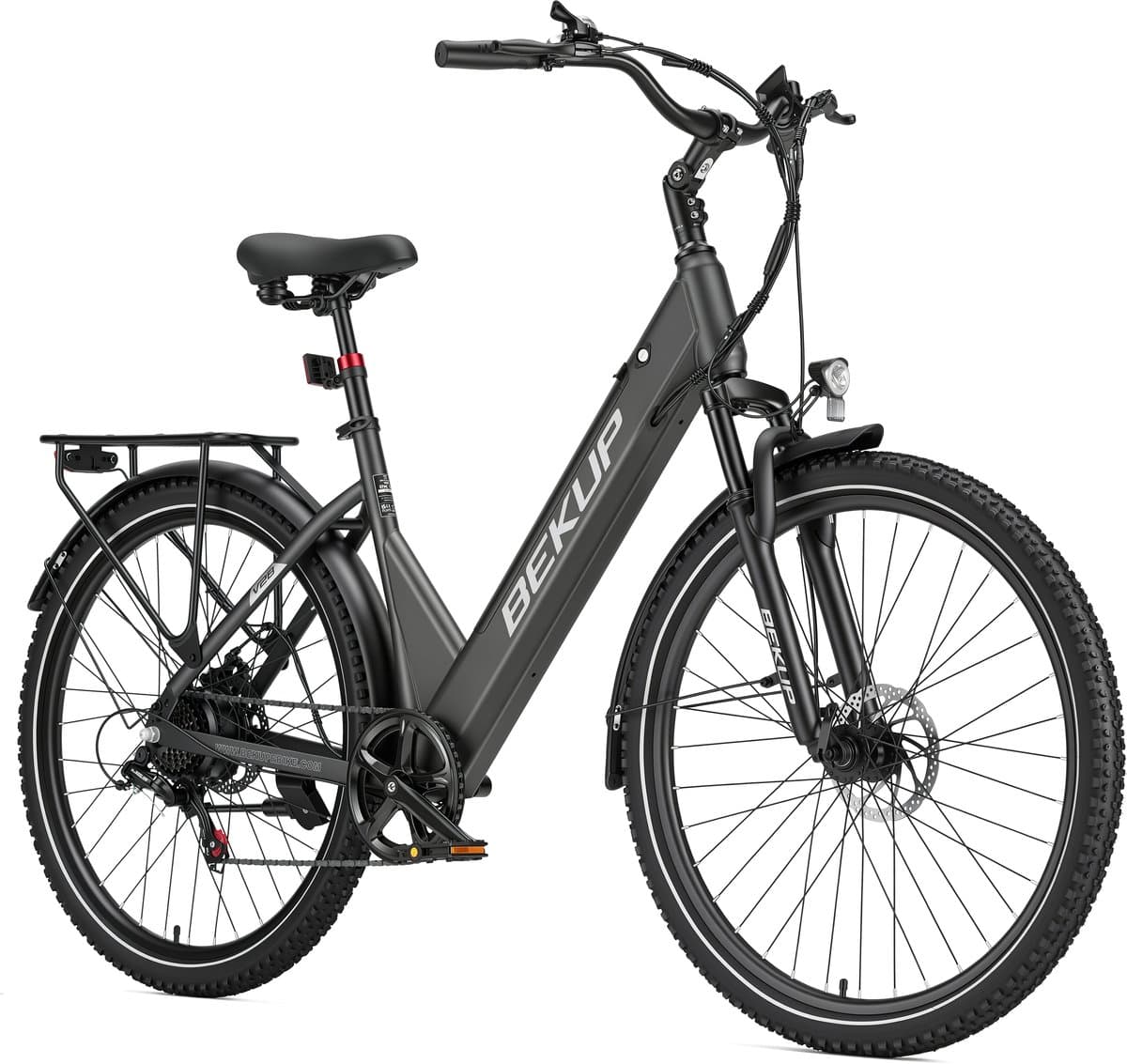 Elektrische Stadsfiets 28 inch -Comfort Lage Instap-75 km Actieradius-250W Motor-Shimano 7 Versnellingen-Verende Voorvork-Verende Zadelpen-LCD Display - rvork-Verende Zadelpen-LCD Display