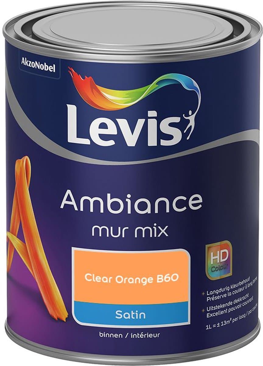 Levis - Ambiance Mur Satin Mix - Clear Orange B60 - Mengverf - 1 L