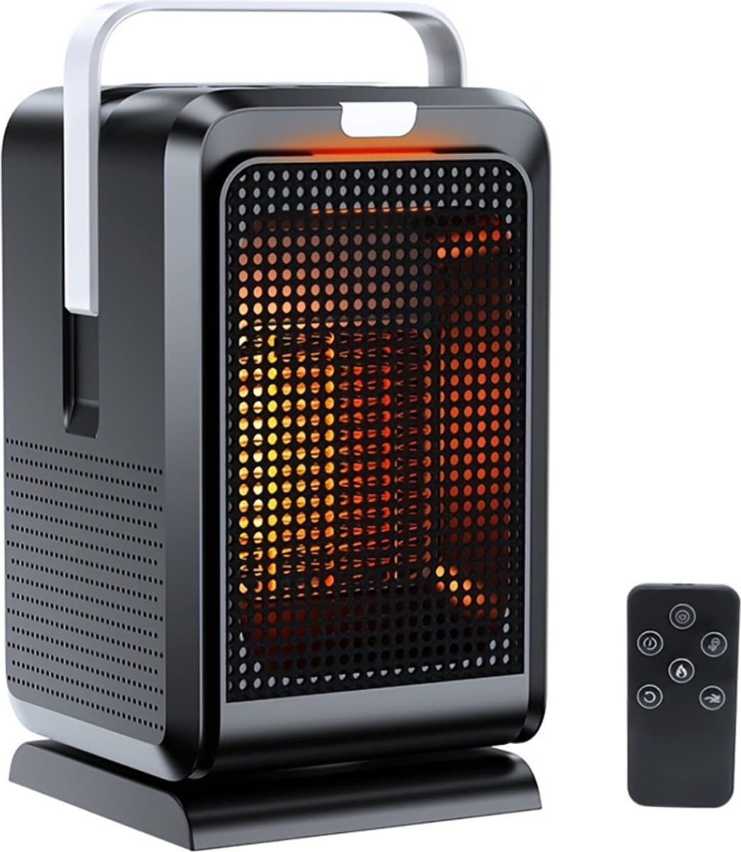Nivard Elektrische Kachel - Haard - Heater - Mini Kachel - Luchtblazer - Zwart