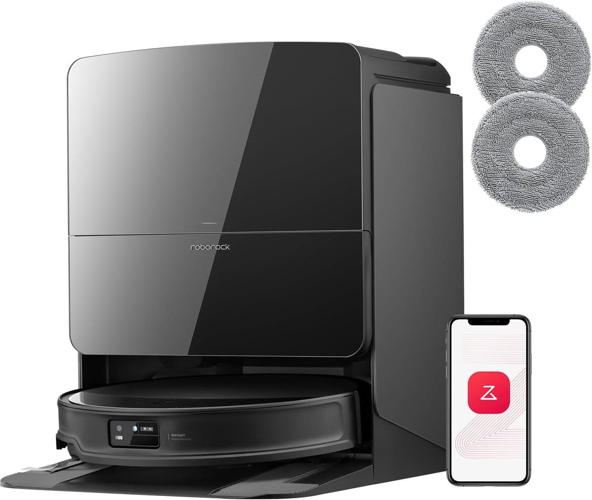 Roborock Saros 10R Set– Robotstofzuiger Met Dweilfunctie– 22000Pa–7,98 cm Ultraslank Ontwerp–Vuildetectiesysteem–80℃ Warmwatermopwas–Zelfreinigend Station & Anti-Klit Borstels – Slimme spraakassistent– S8 maxv ultra Upgrade-2 Dweilen