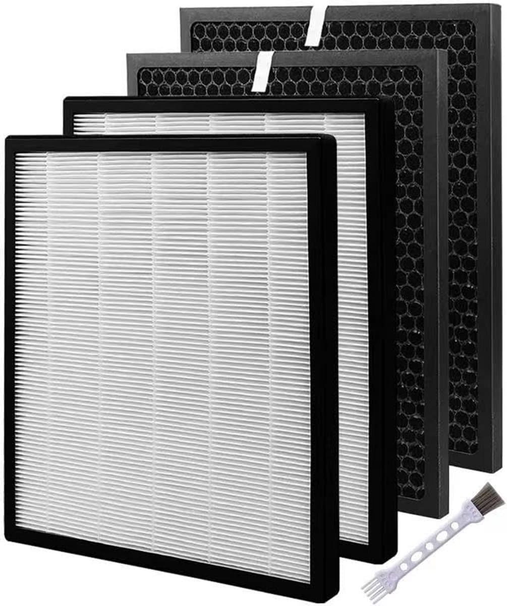 H13 HEPA Luchtfilter Set voor Air Purifier met Actieve Koolstof - 2 Stuks