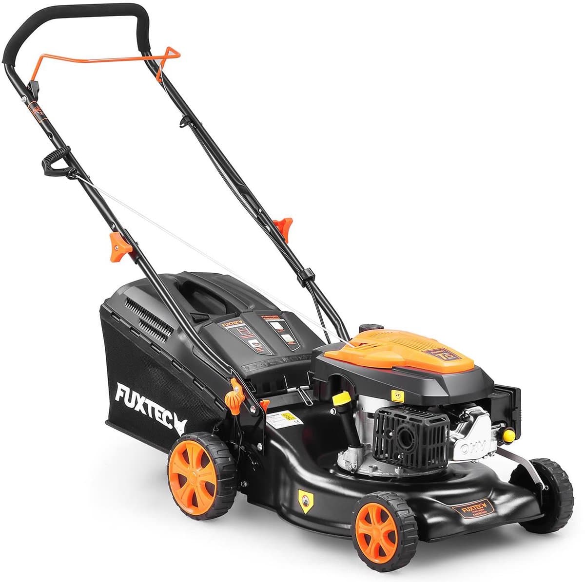 FUXTEC Benzine Grasmaaier FX-RM4346ECO 2in1 - 3,5pk / 2,6kW - 42cm Maaibreedte - 5-traps Maaihoogteverstelling - 146ccm 4-Takt - Incl. 40L Grasvanger & Reinigingsaansluiting