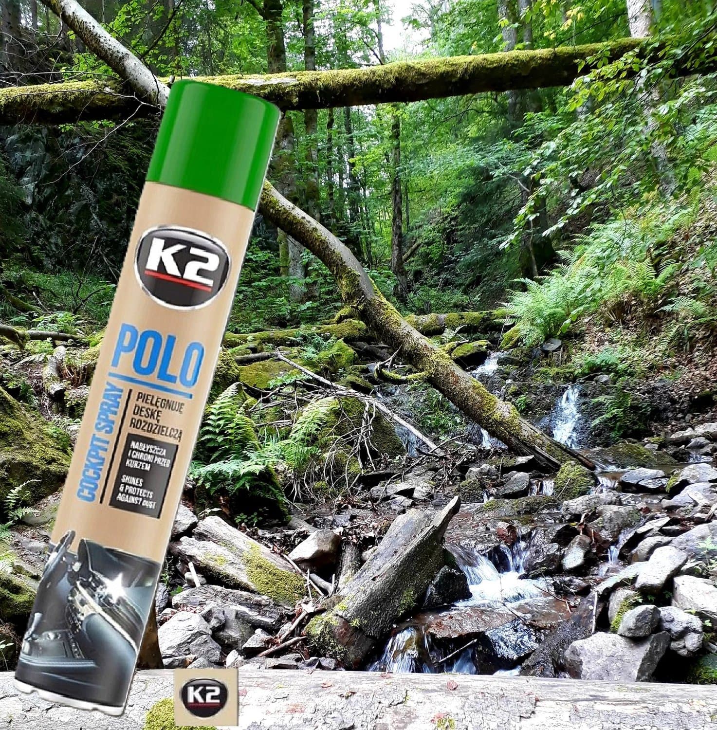 750 ml k2 polo cockpitspray pijnboom - auto interieurreiniger - dashboard reiniger - voertuig schoonmaakmiddel
