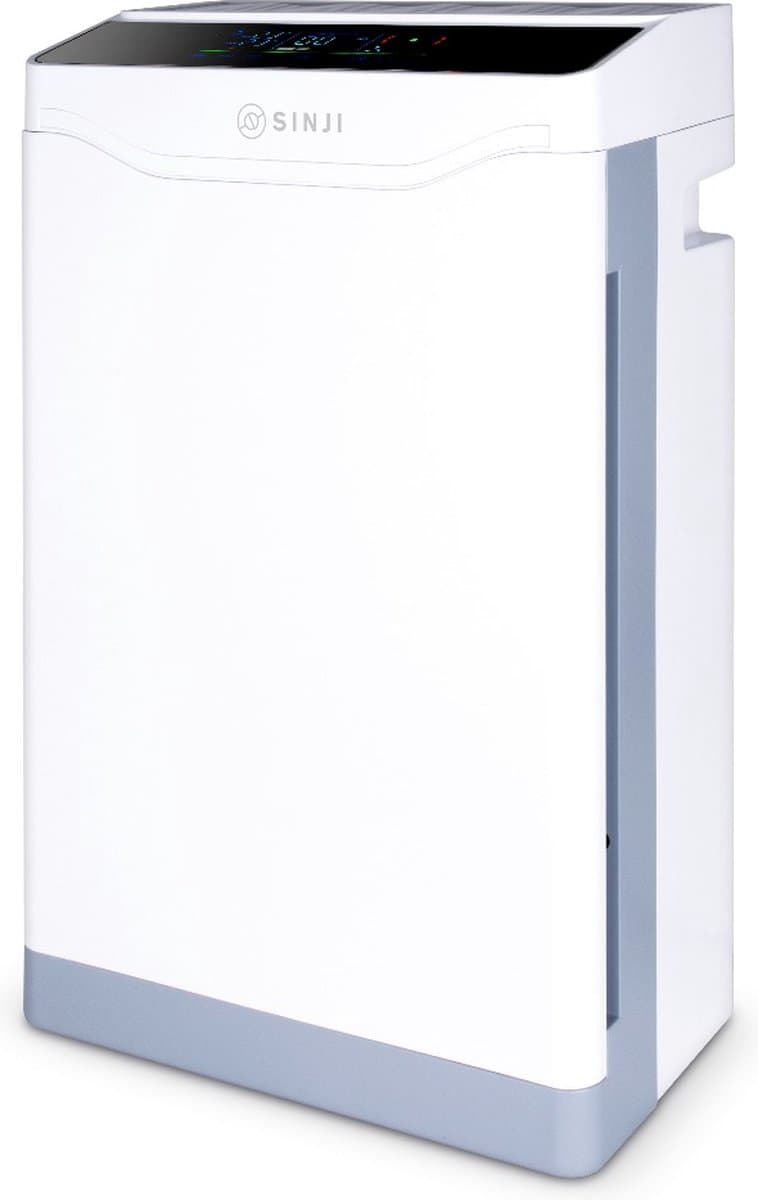 Sinji Luchtreiniger / Air Purifier – HEPA H13 + Koolstoffilter – 420 m³/u, voor ruimtes tot ca. 100 m² – UV-C + Ionisatie – PM2.5 Sensor – App + Afstandsbediening – Nachtmodus – Timer & Display – Helpt bij stof, pollen, huisstofmijt & geurtjes