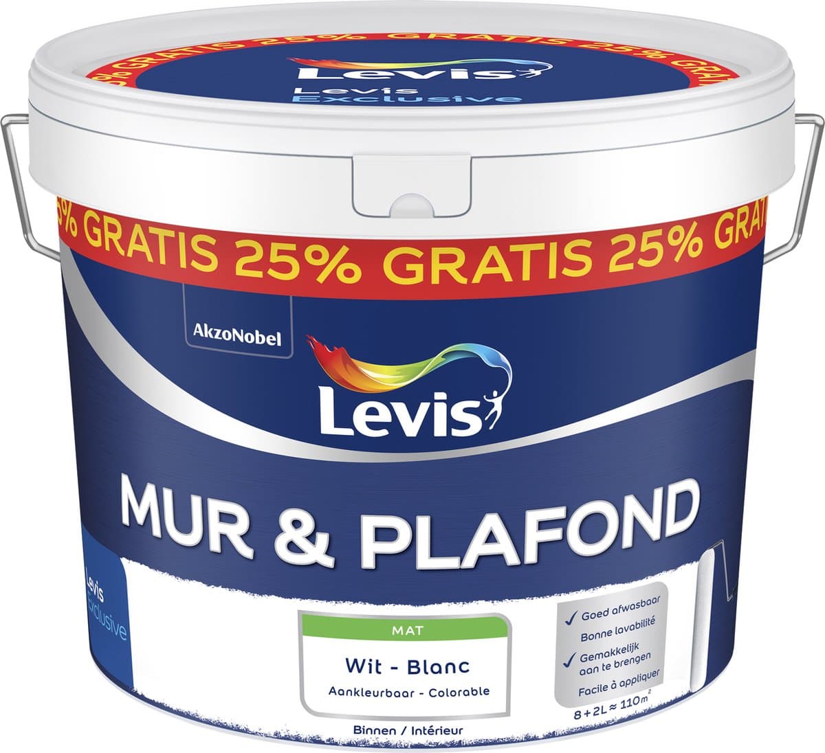 Levis - Mur & Plafond - Wit - 10 L